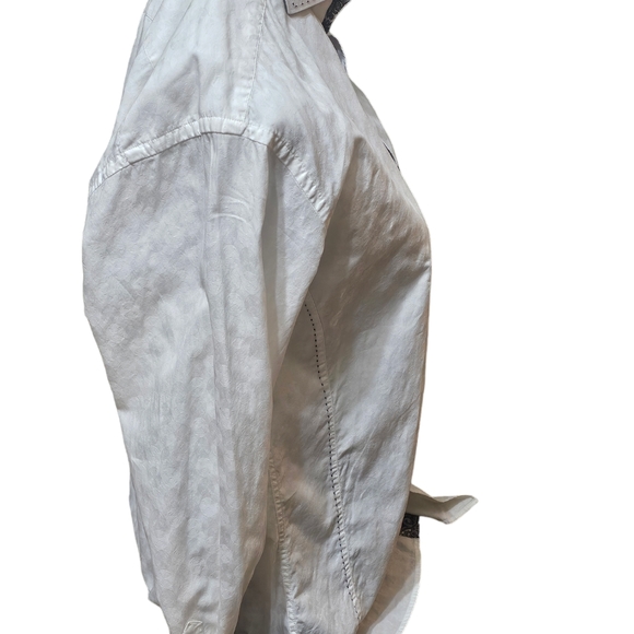 7 Downie St Mens Button Down Shirt Size 4 (Med) White - Picture 4 of 12